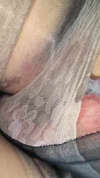 I Poured Hot Cum on Black Pantyhose and White Lace Panties Taken From a Little Cute Classmate