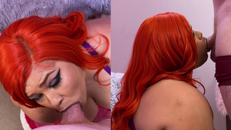 Big big cherry: Blowjob POV and Side View Dual Screen