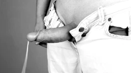 Rétro, vintage, gros plan, éjaculation, orgasme, éjaculation, grosse bite sans aide de la main