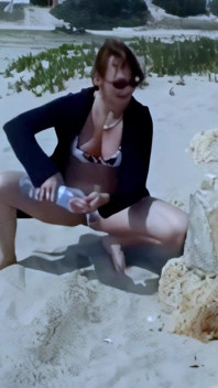 Anastasia Kass Peeing on the Beach
