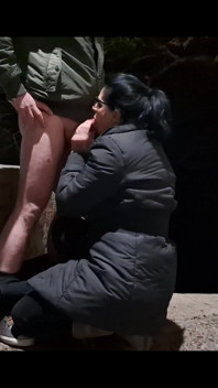 White Trash Stepmother Sucking Fat Cock Outdoor
