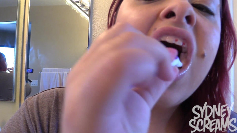 Sydney screams fetish: Brushing &amp; Polishing My Pearly Whites - HD Wmv