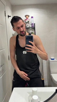 Hot Stepdaddy Jerking off in Bathroom