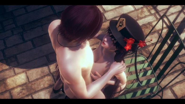 HentaiTubes: Genshin Impact Hentai - Hu Tao Boobjob a anál s creampie...