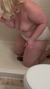 BBW Whore Gags on Your Cock in the Shower