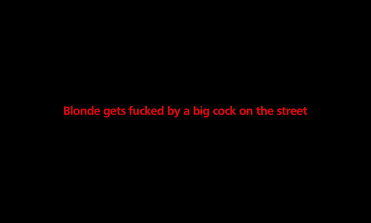Antonio Adamo Film: Blonde gets fucked by a big cock on the street