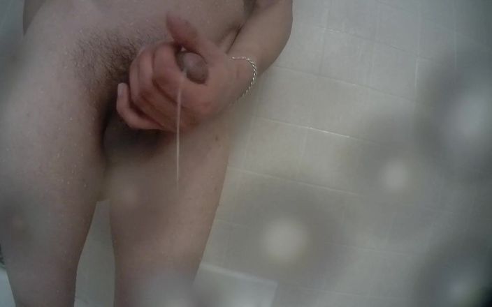 Z twink: Spotting on Friend Use My Dildo and Cum in Shower