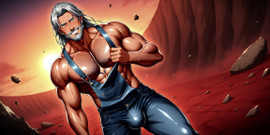 Erotic Man: 大屁股与巨大的挑逗凸起