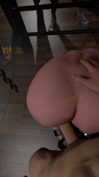 Samus cu penetrare dublă cu vibrator în sex cu robie BDSM