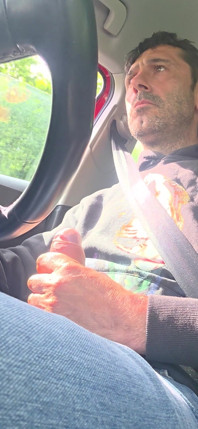Straight Guy Gets Horny and Jerks off While Driving, He Almost Got Caught