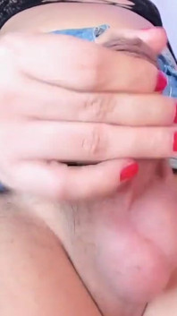 Huge Hairy White Cock Swings Her Balls