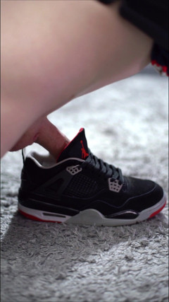 Sneakersmax98: Playing with Jordan Retro Iv Sneakers and Cumming Inside