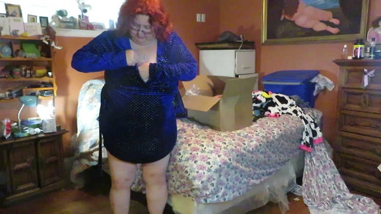 BBW nurse Vicki adventures with friends: Trying on new dresses that came in mail to make...
