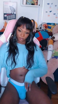 Sticky Cumshot Self Facial by Black Trans Girl Vanniall
