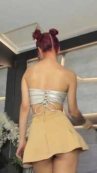 Slim Girl with Colored Hair Masturbates and Wants to Be Controlled