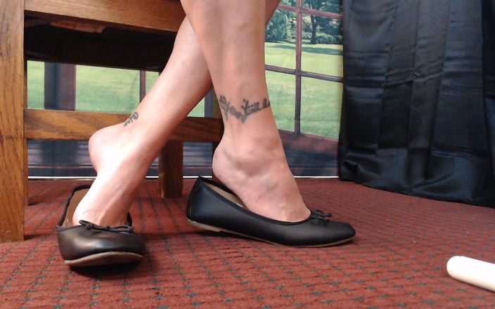 TLC 1992: Close up ballet flats dangle play natural