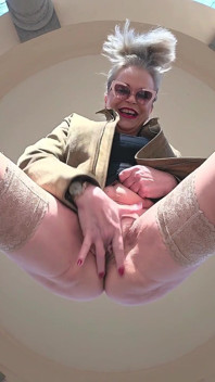Mature Lady Having Fun Outside