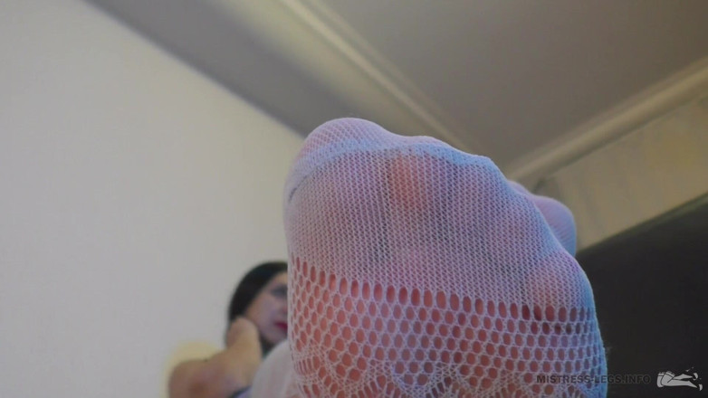 Mistress Legs: Mistress legs teasing in white fishnets