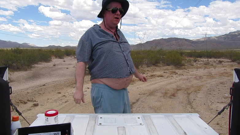 The porky pervert: Desert Hike Jerkoff 5