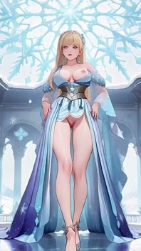 Icy Goddess Gets Wet! Blonde Secretary in a Dreamy Crystal Bedroom, Lazily Sprawled yet Eyes Wild