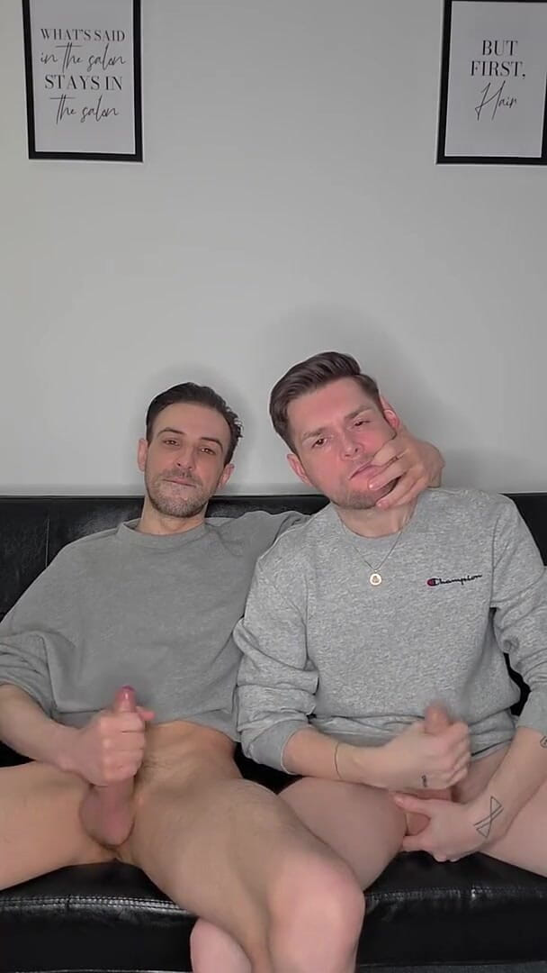 Hung Uncut Brotosh Lads Side by Side Masturbation (Twotwinkhusbands)