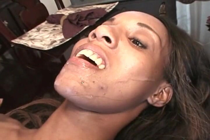 Lovers Of Vintage: Ebony Double Penetrated Slut Got Big Load of Cum on...