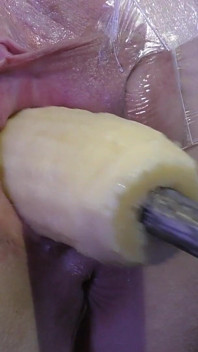 Wide Open Cocked Pussy Mechanically Fucked From Very Close 3