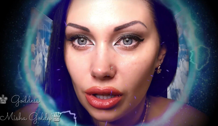 Goddess Misha Goldy: Potřebuješ se mnou oční kontakt, když hladíš a děláš všechno,...