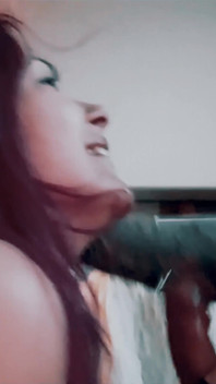 She Gives Me a Messy Blowjob on My Pierced Cock on the Ferry. I Cum in Her Mouth and Kiss Her, Licking the Cum.