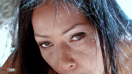 MMM100: Lara Tinelli's first porn scene with Terry on beach