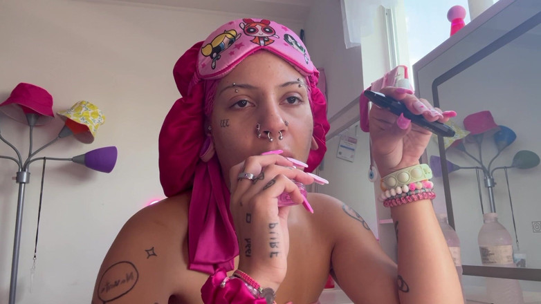 Nali Marie: Verdampen roken fetisj tiener bimbo vape hoest blazen rokende fetisj...