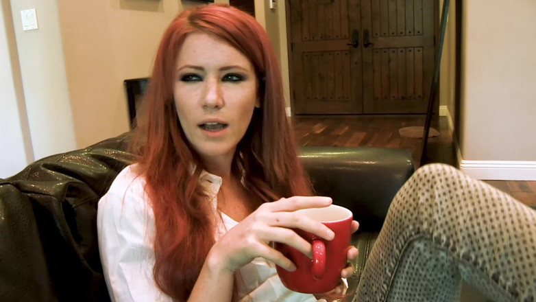 Lesbian Love Movies: Reunion on the Couch - Two Redheads Kiss, Lick and Finger...