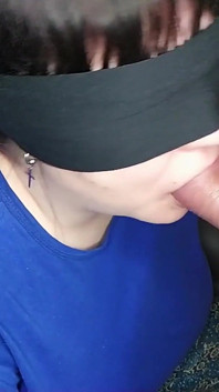 Home Blowjob and Huge Cumshot in Mouth