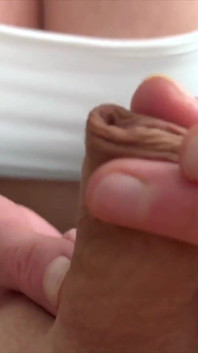 Tits Job and Foreskin Dick Play Cumshoot on My Big Boobs