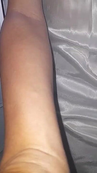 Satin White Long Lingerie Fetish Cum
