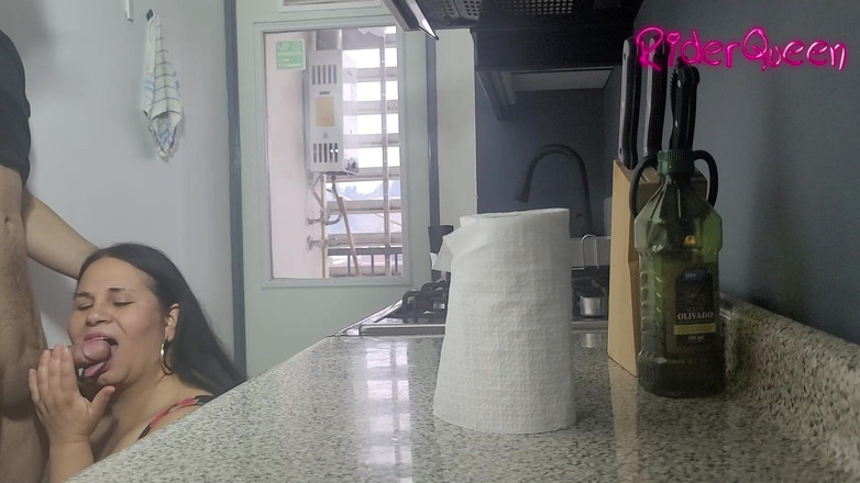 Riderqueen: Мачеха на кухне - Видео для фанатов - пасынок милфы-толстушки