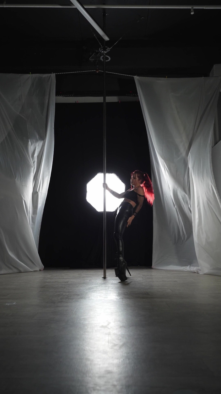 Renata Fox: 레나타 폭스 여신이 기둥 위에서 매혹적으로 춤을 춥니다.