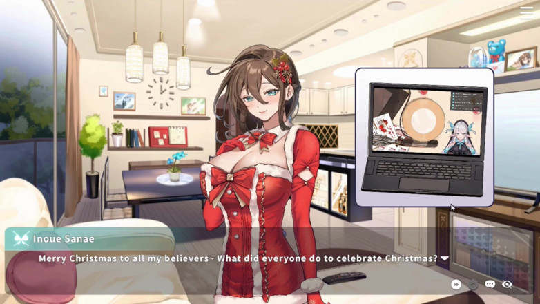 NSFWOtaku: Hentai oyunu - evli kadının Noel baştan çıkarma - v-sevgilisi