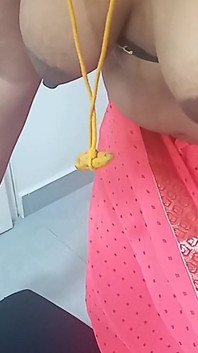 Amma Pink Saree 판타지 롤플레이