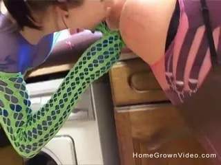 Homegrown Video: Freaky English Lesbos Have Strap on Anal Sex