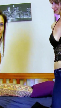 Skinny MILF Carla is seduced and fucked by neighbors at house party