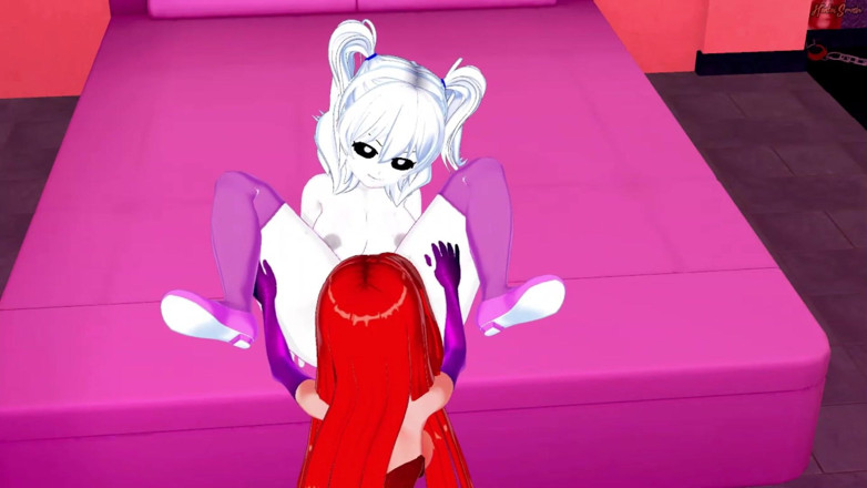 Hentai Smash: Female Sans a Jessica Rabbit se střídají při lízání kundičky...