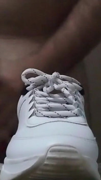 Sneaker fuck and cum on asics