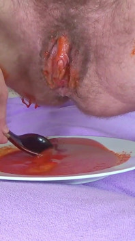 Ateşli chili soslu amcık