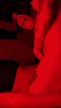 Nyx Cums Over and Over on Hex's Strap Loudly!
