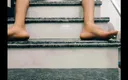 Tani: Stairs Cumshot Outdoor