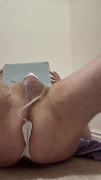 Estim Naked Shaved Cum
