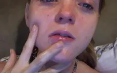 Gagging on Fingers and Rubbing Spit Face