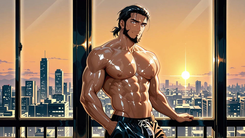 Erotic Man: Ai genereerde intense gespierde mannen