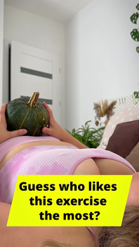 The Wife Practises Lifting Pumpkins When Her Large Breasts Are Visible.